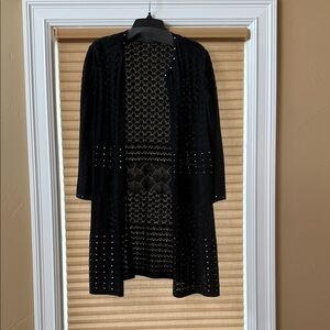 Ming Wang Black Knit Cardigan